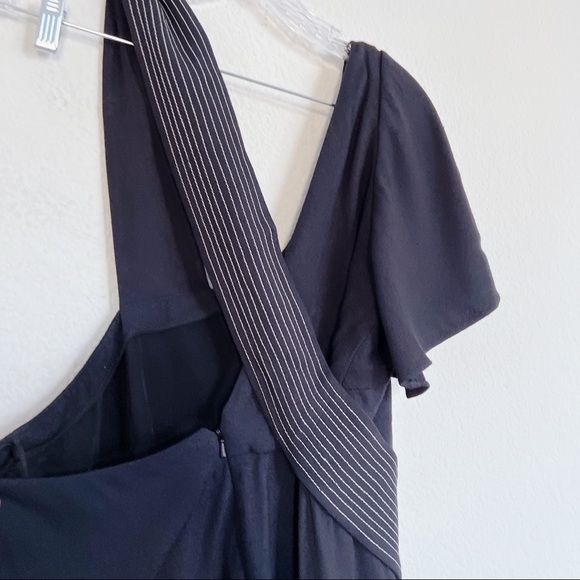 NWT Carolina Herrera Layered Ruffle Black Midi Dress - Picture 5 of 8